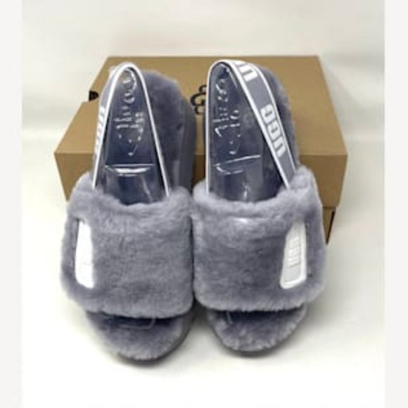 UGG Women's DISCO Slides Gray White Women's Size 1112258 SAMT - Picture 7 of 11